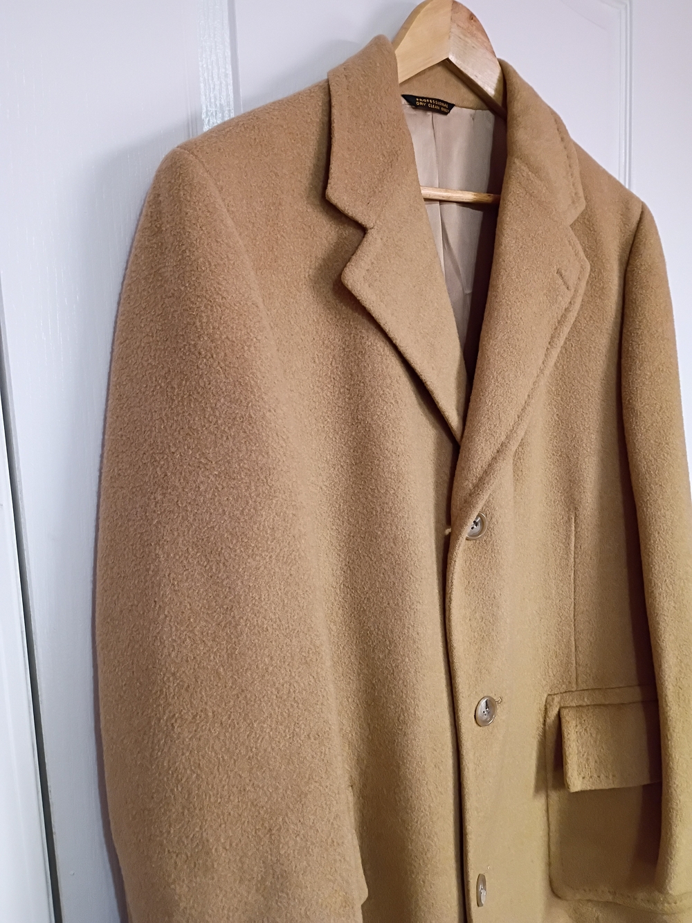 60's "Camel Hair" Vintage Overcoat Made In USA - Picture 5 of 15